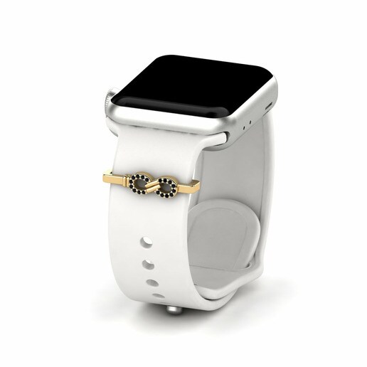 Phụ kiện Apple Watch® Kumu - A Vàng 585 & Đá Sapphire Đen