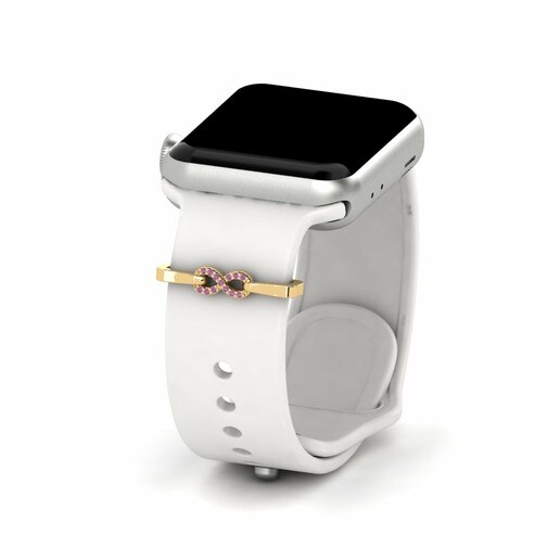 Phụ kiện Apple Watch® Kumu - B Vàng 585 & Đá Rhodolite