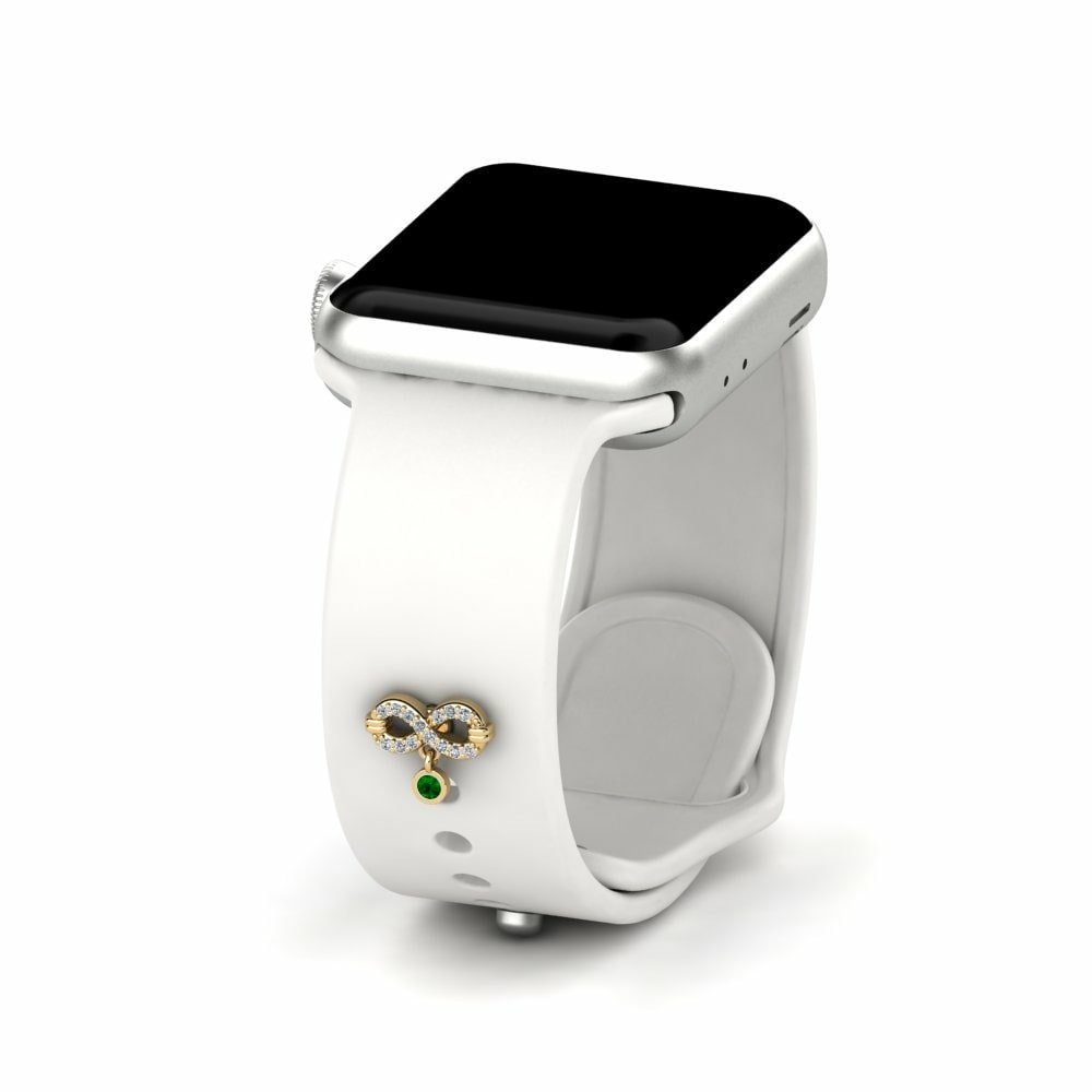 Accesorios para Apple Watch® Kumu - D Oro Amarillo 585 Swarovski Verde
