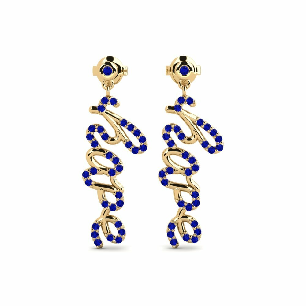 Saphir Boucle d'oreille femme Kutegemewa