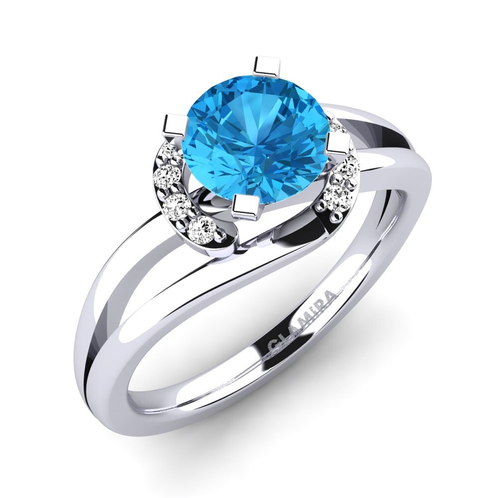 Blue Topaz Engagement Ring Kylie 1.0 crt