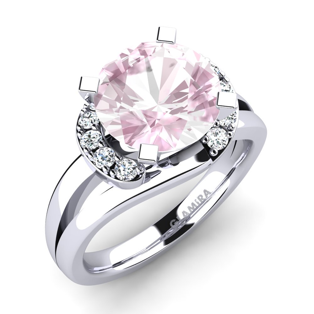 Round Kunzite Engagement Ring Kylie 3.0 crt
