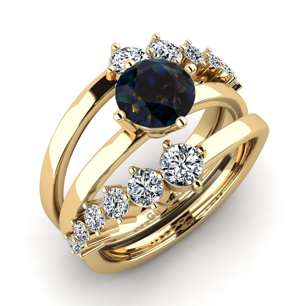 Black Opal Ring Kylo SET