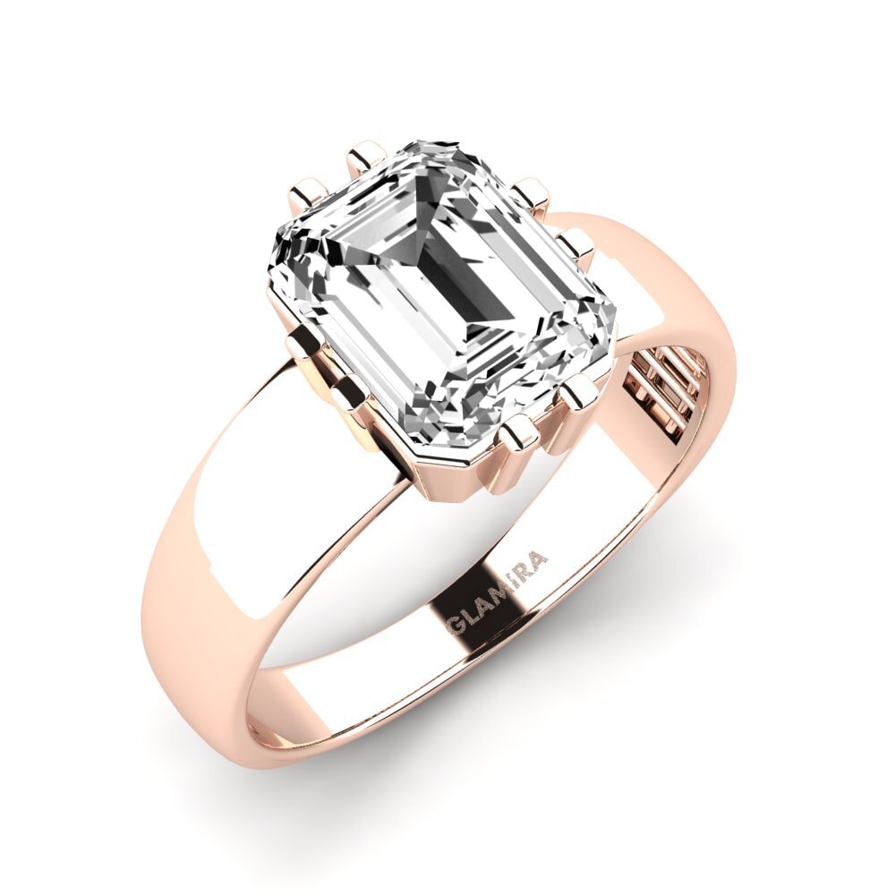 Oro Rosso 585 Moissanite Anello da uomo Laban