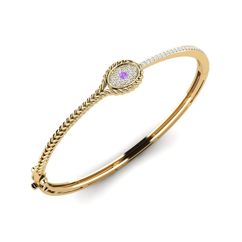 Améthyste Bracelet jonc femme Label