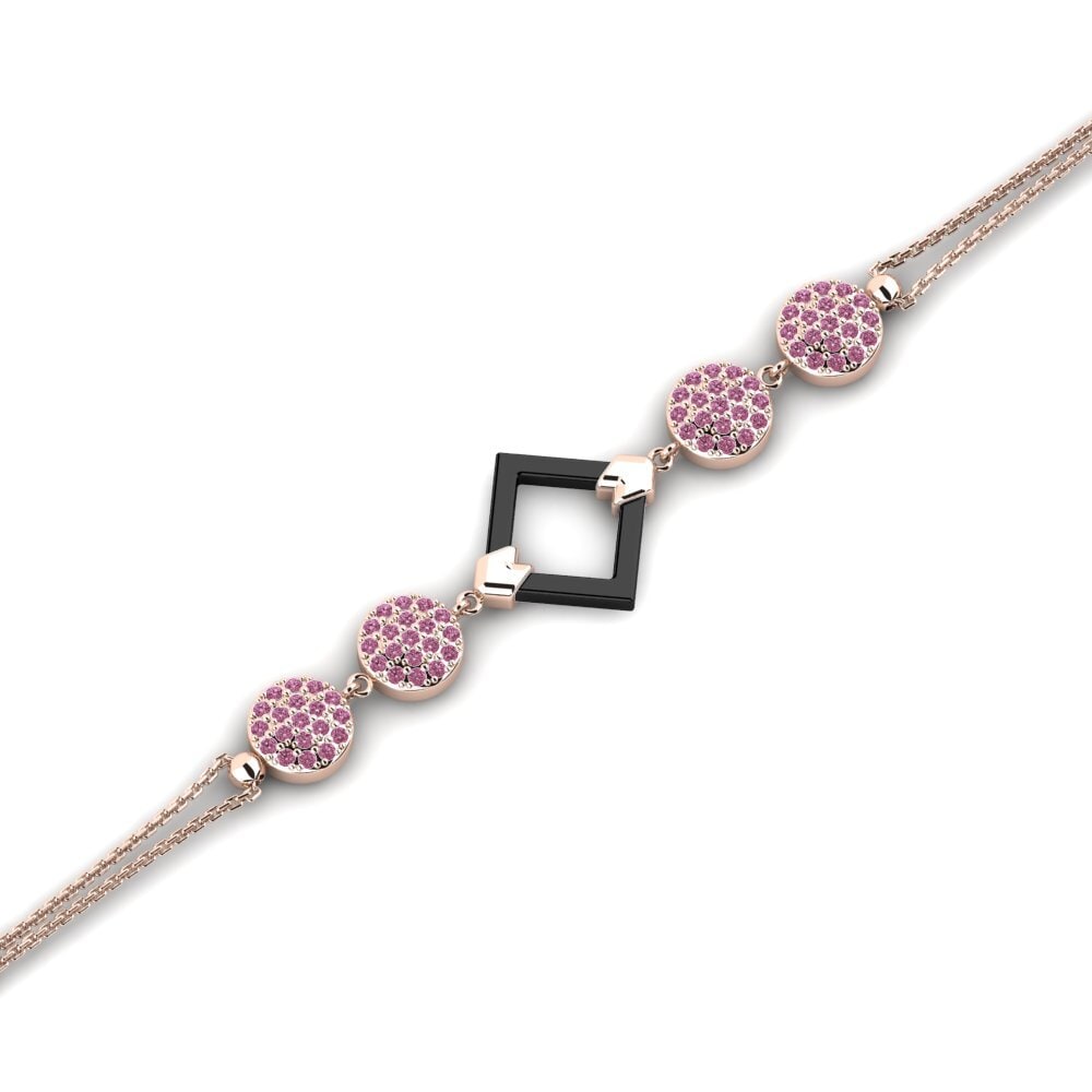 14K Rose Gold Rhodolite Garnet Bracelet Labinot