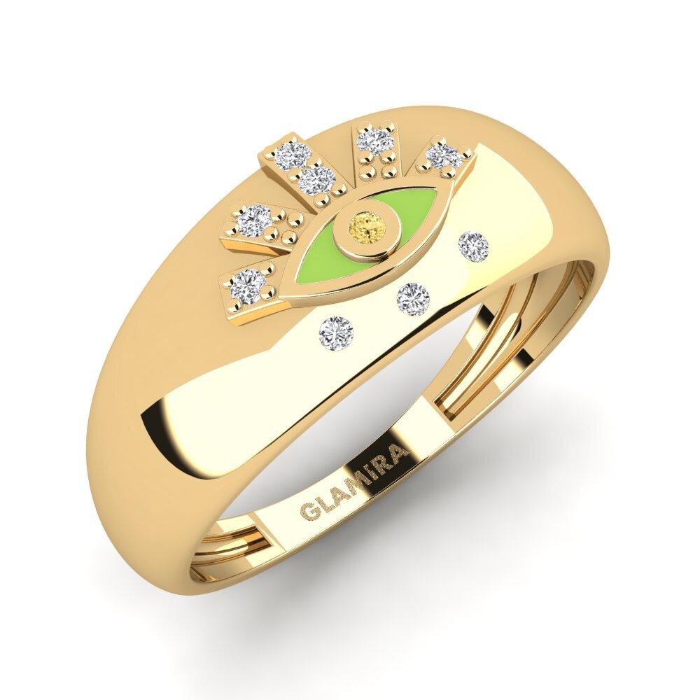 Diamante Amarillo Anillo Labraun