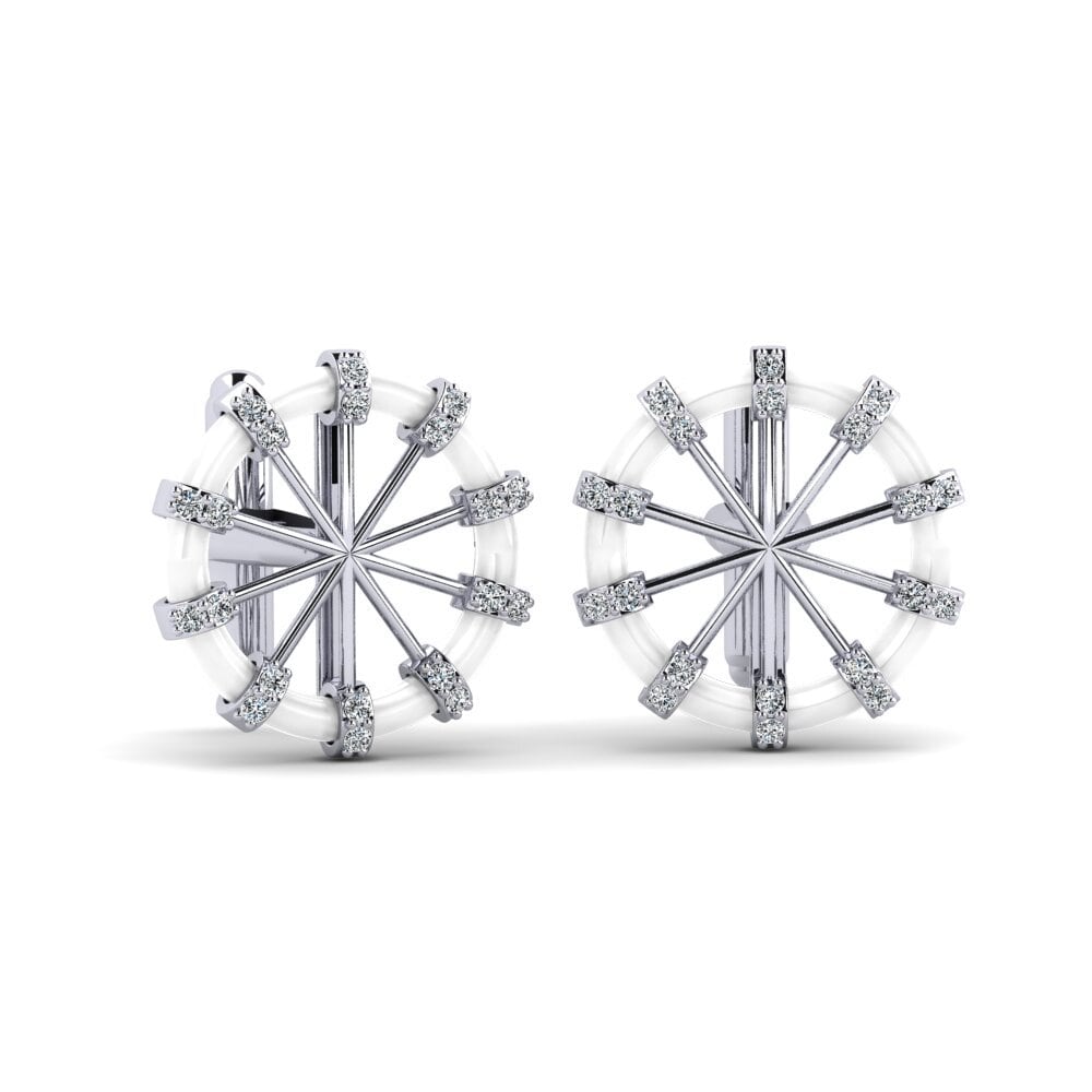 14ct White Gold Cufflink Lacresha