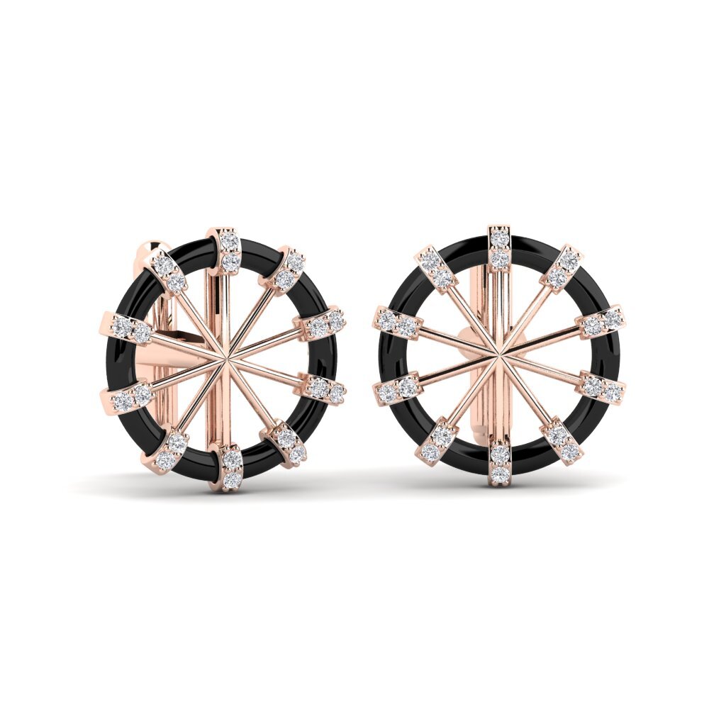 14ct Rose Gold Lab Grown Diamond Cufflink Lacresha
