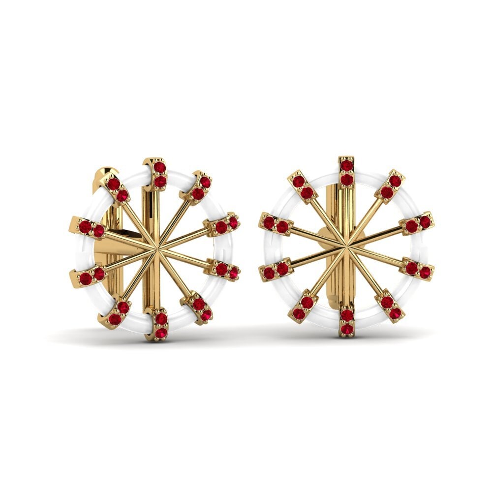 Red Zirconia Cufflink Lacresha