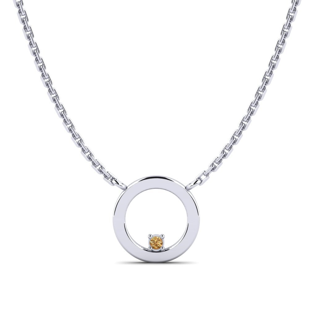 Plata 925 Diamante Marrón Collar Laelia Daughter