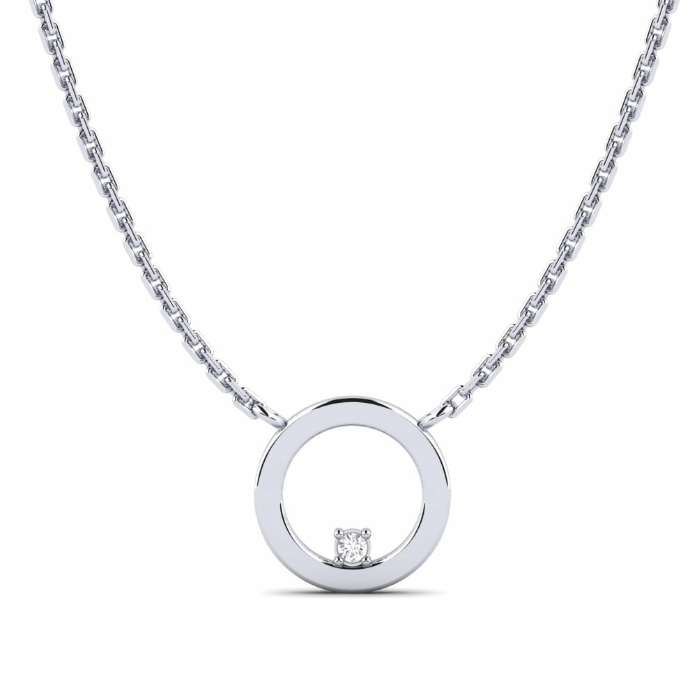 14k Oro Blanco Collar Laelia Daughter