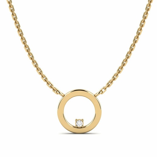 Necklace Laelia Daughter 585 Yellow Gold & White Sapphire