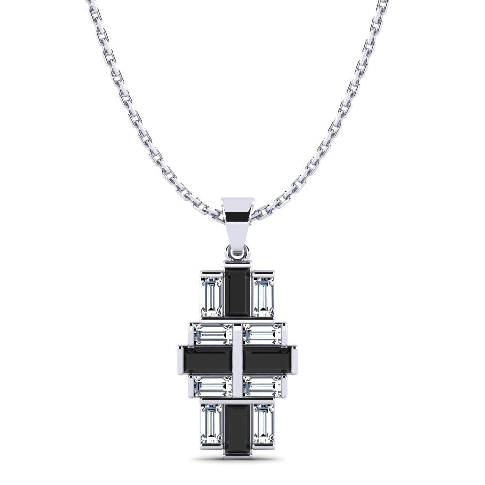 Baguette Black Sapphire Women's Pendant Laila