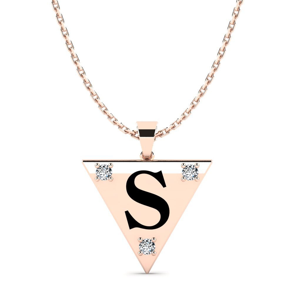 14k Oro Rosa Colgante de Mujer Lala