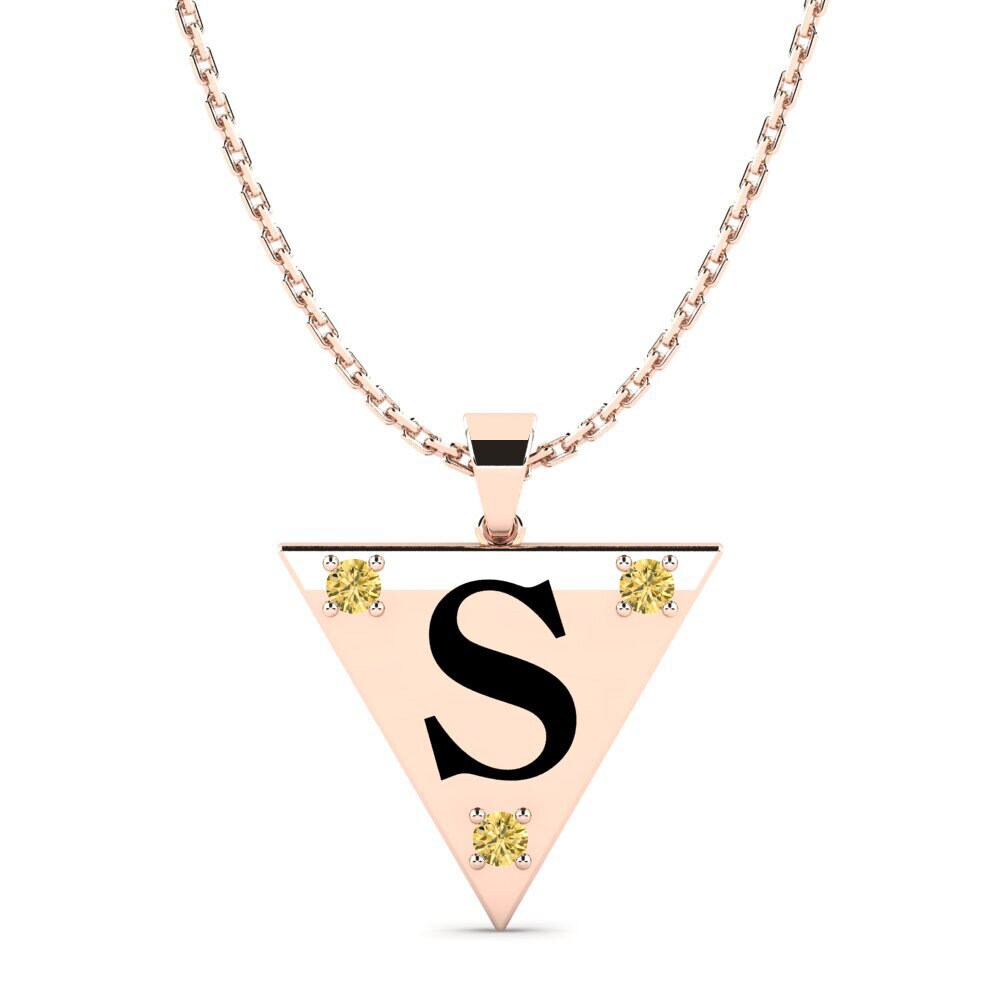 Rotgold 585 Gelber Diamant Damen anhänger Lala