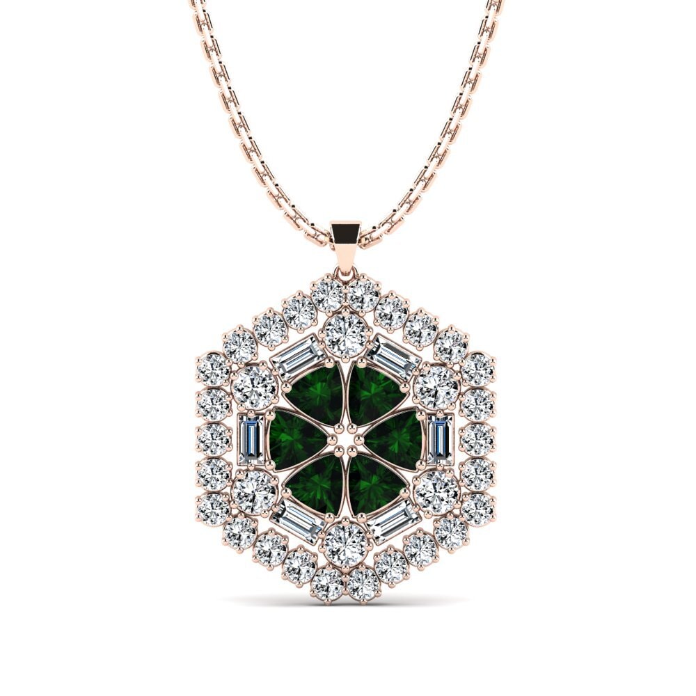 Trillion Green Tourmaline Women's Pendant Lalinas