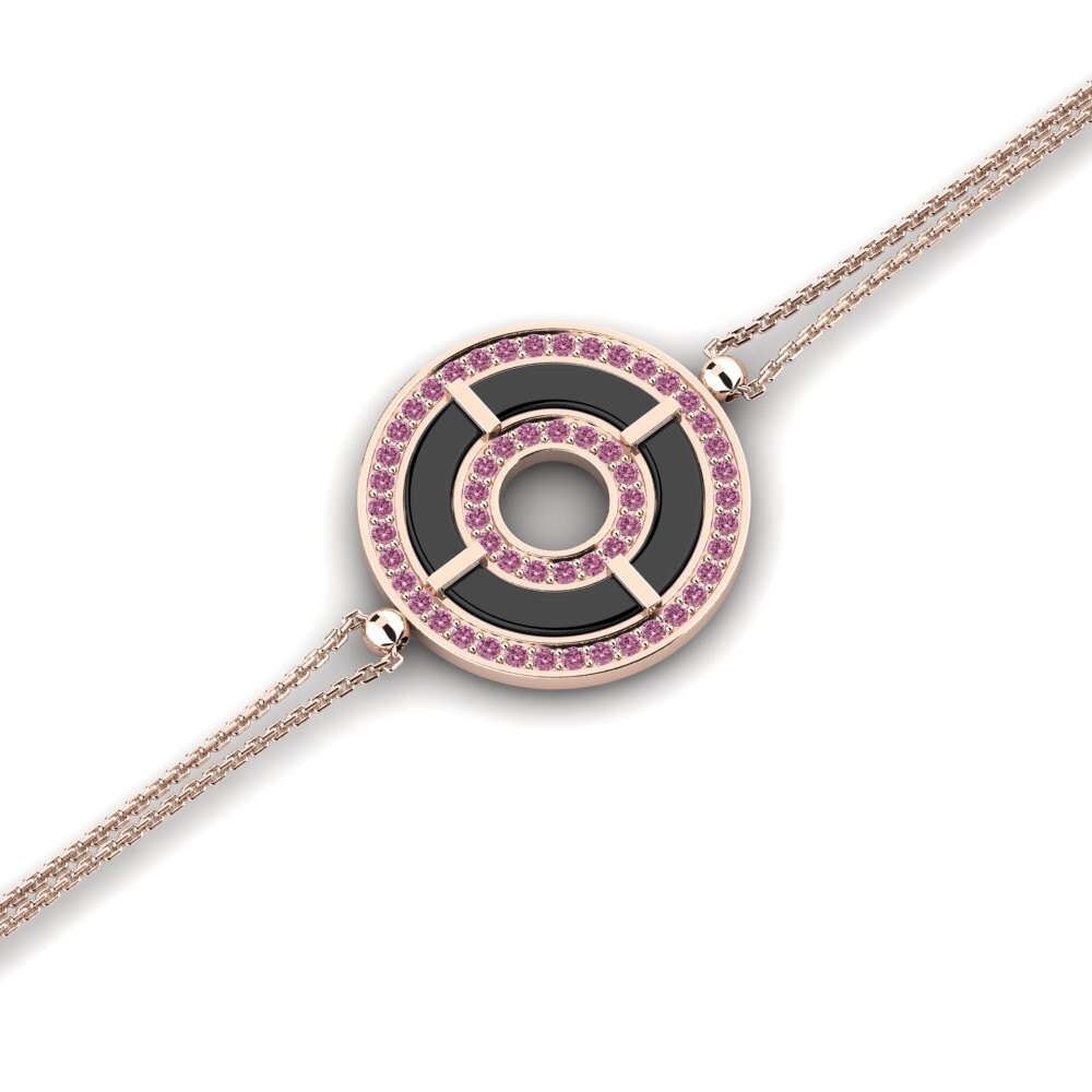 14K Rose Gold Rhodolite Garnet Bracelet Lalonde