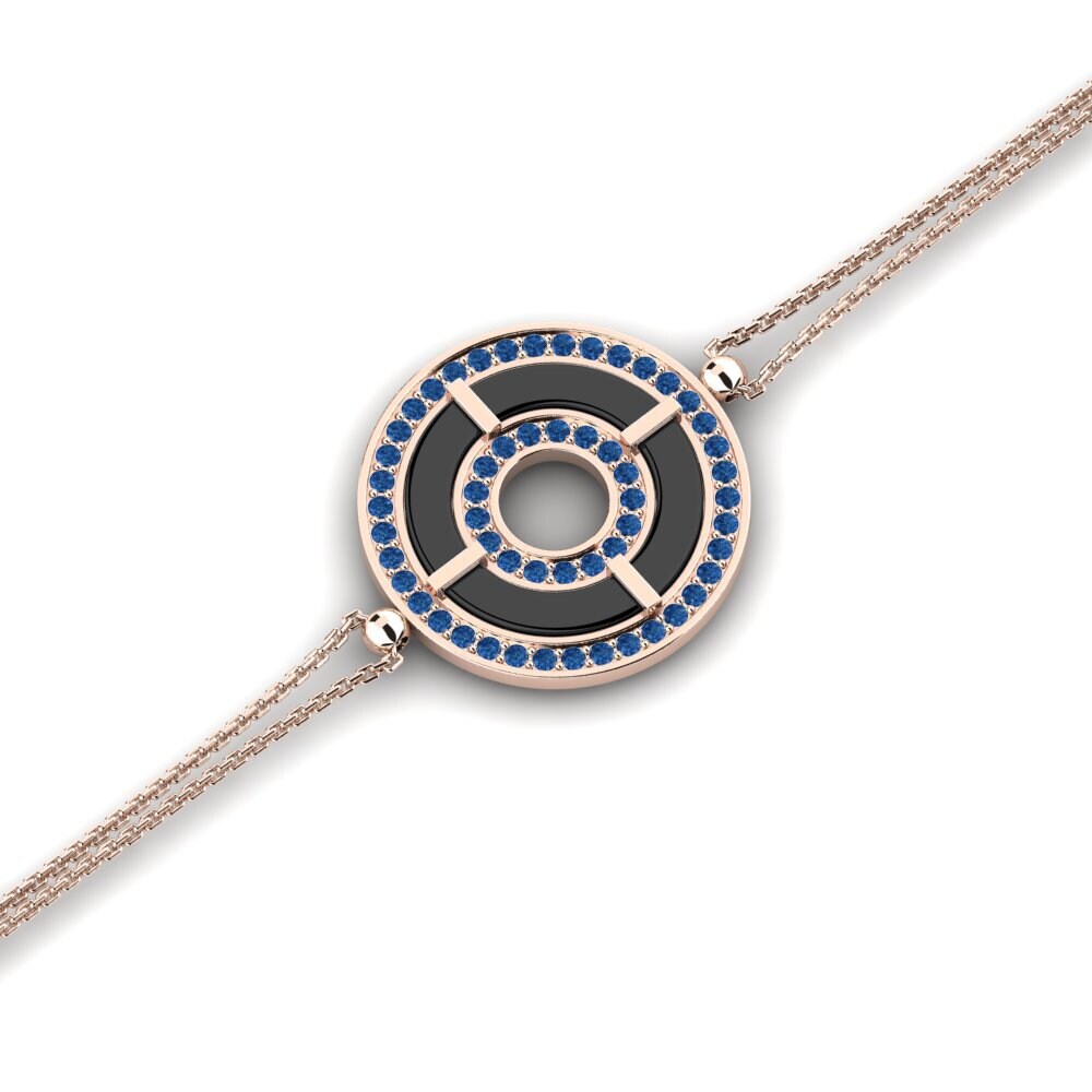 14K Rose Gold Dark Blue Zirconia Bracelet Lalonde