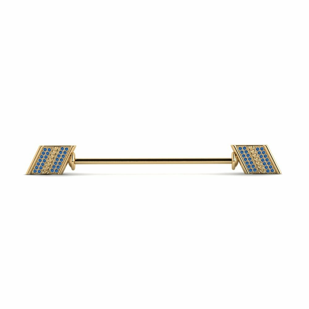 Dark Blue Zirconia Tuxedo Collar Accessory Lambersart
