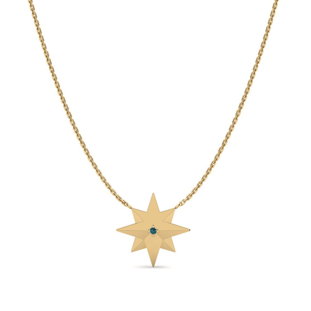 Blauwe Diamant Dames Ketting Lanark