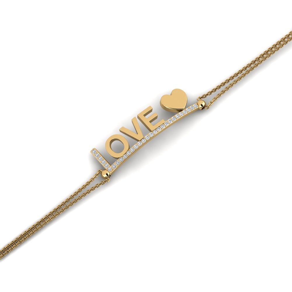 14ct Yellow Gold Lab Grown Diamond Women's Bracelet Lancev
