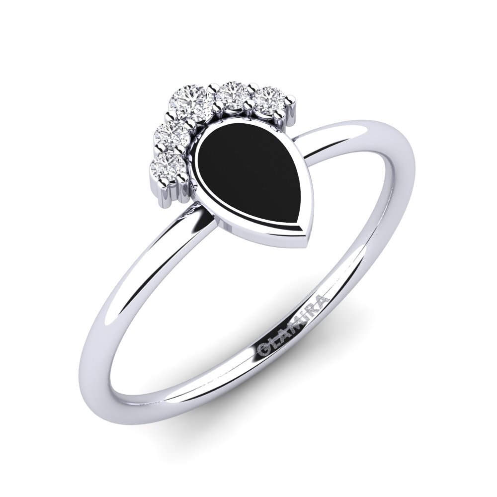 585 Bílé zlato Diamant Brilliant Prsten Lane