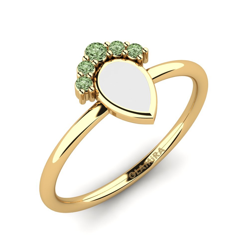 Diamante verde Anillo Lane