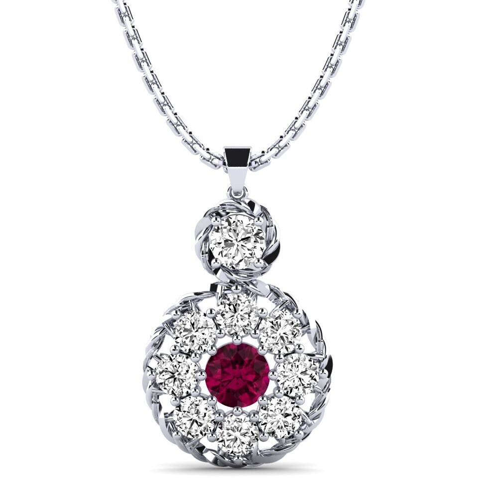 Rhodolite Garnet Women's Pendant Langlais