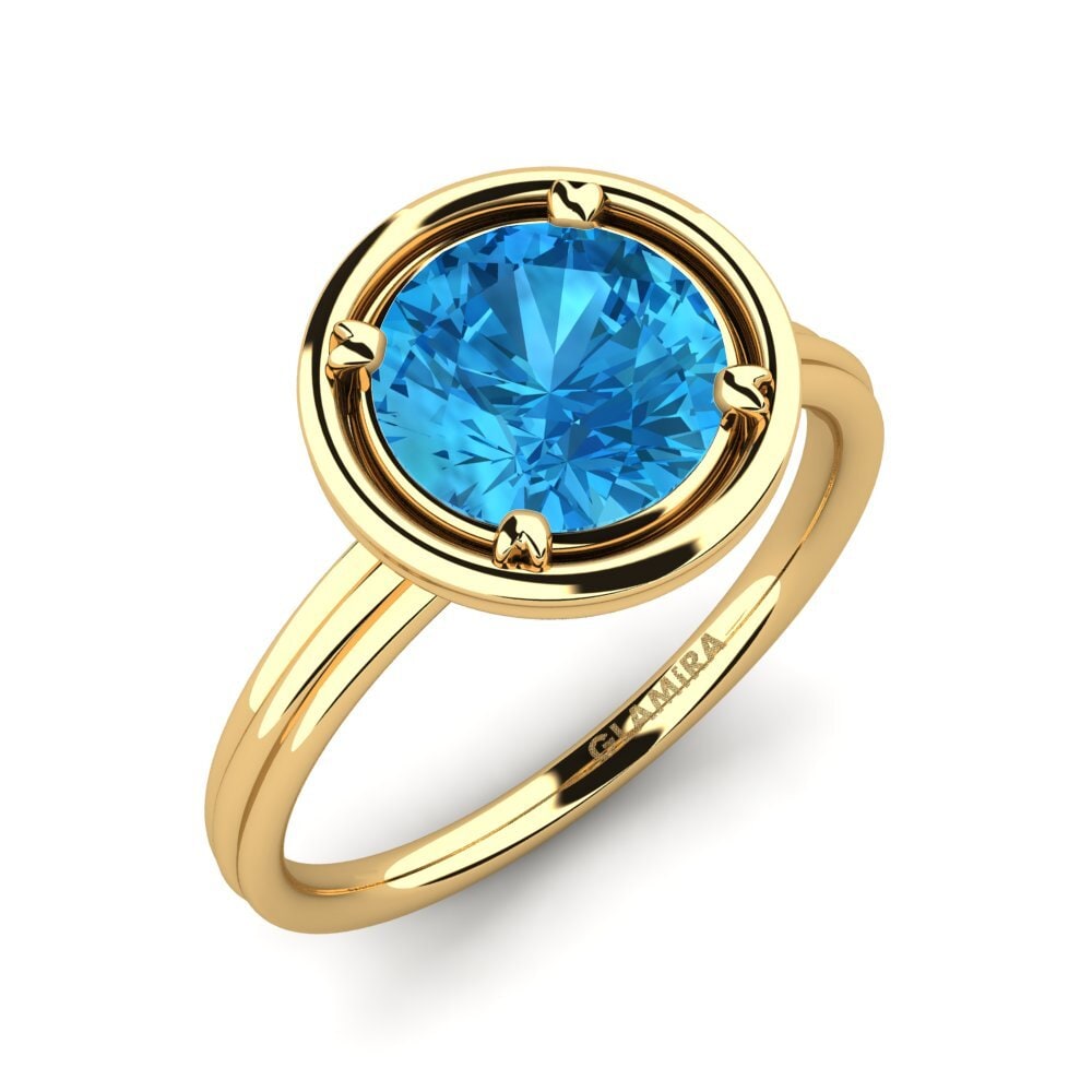 Blue Topaz Engagement Ring Lanisa