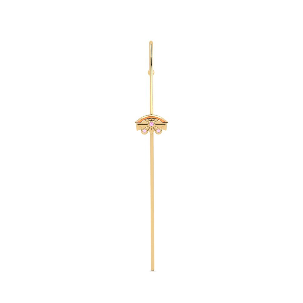 Rosa Saphir Ohrpiercings Lanu