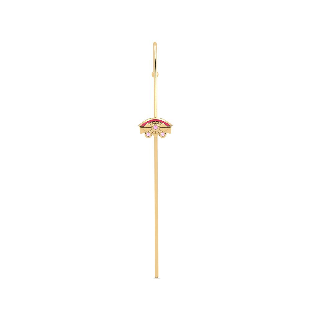 Pink Sapphire Ear Piercing Lanu