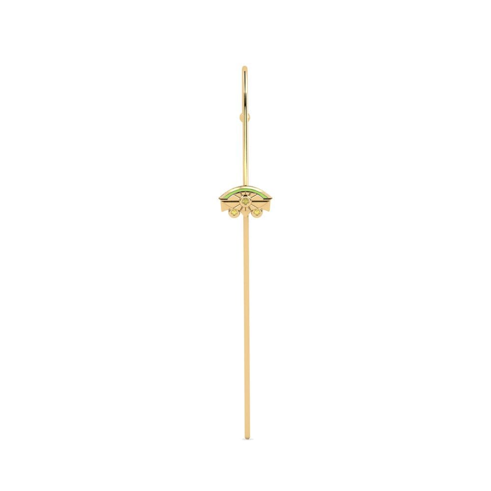 Gelber Saphir Ohrpiercings Lanu