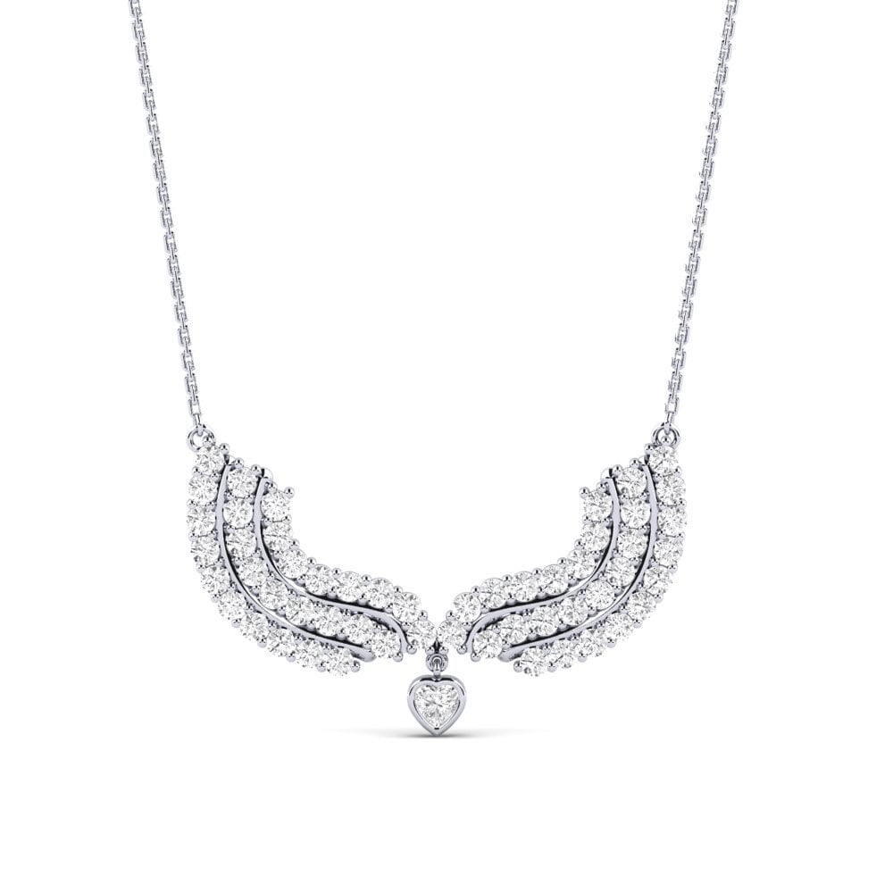 Trái Tim Đá Sapphire Trắng Dây chuyền nữ Lanug