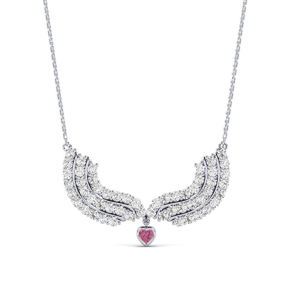 Trái Tim Đá Rhodolite Dây chuyền nữ Lanug
