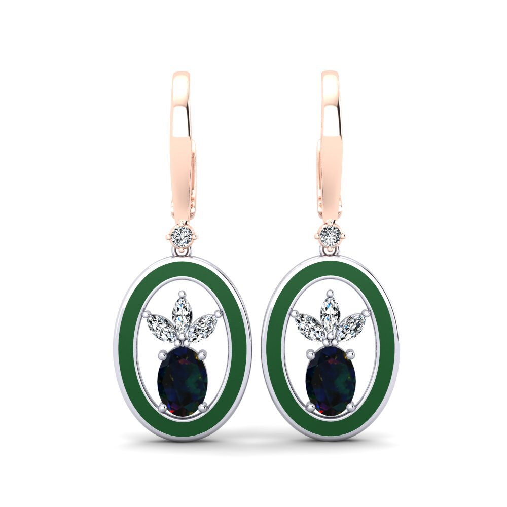 Drops & Dangle Black Opal Earrings
