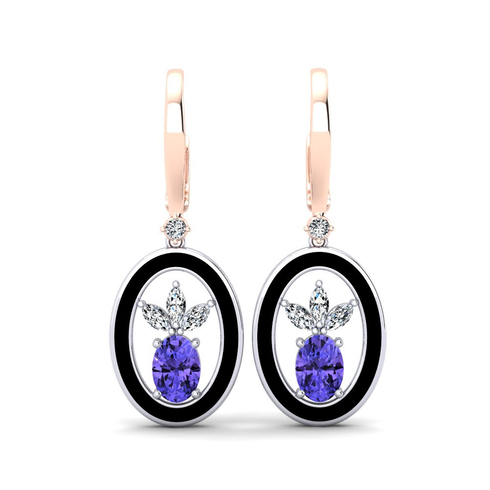 Pendientes Tanzanita Gotas y cuelgan
