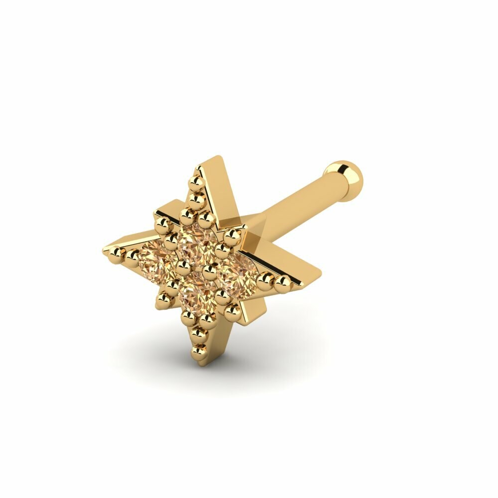 Bruine Diamant Neus Pin Laranja