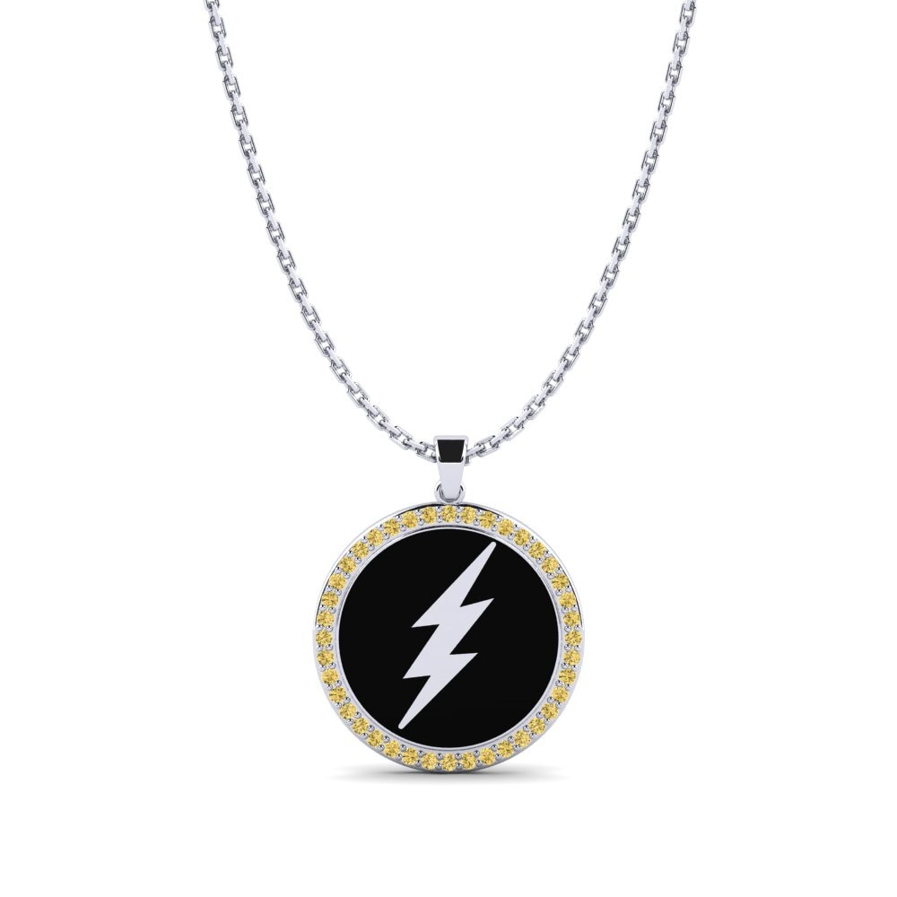 Yellow Diamond Women's Pendant Larmes