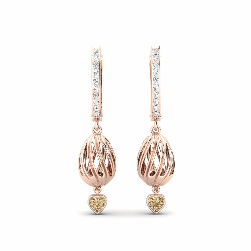 Diamante Marrón Pendiente de mujer Larocco