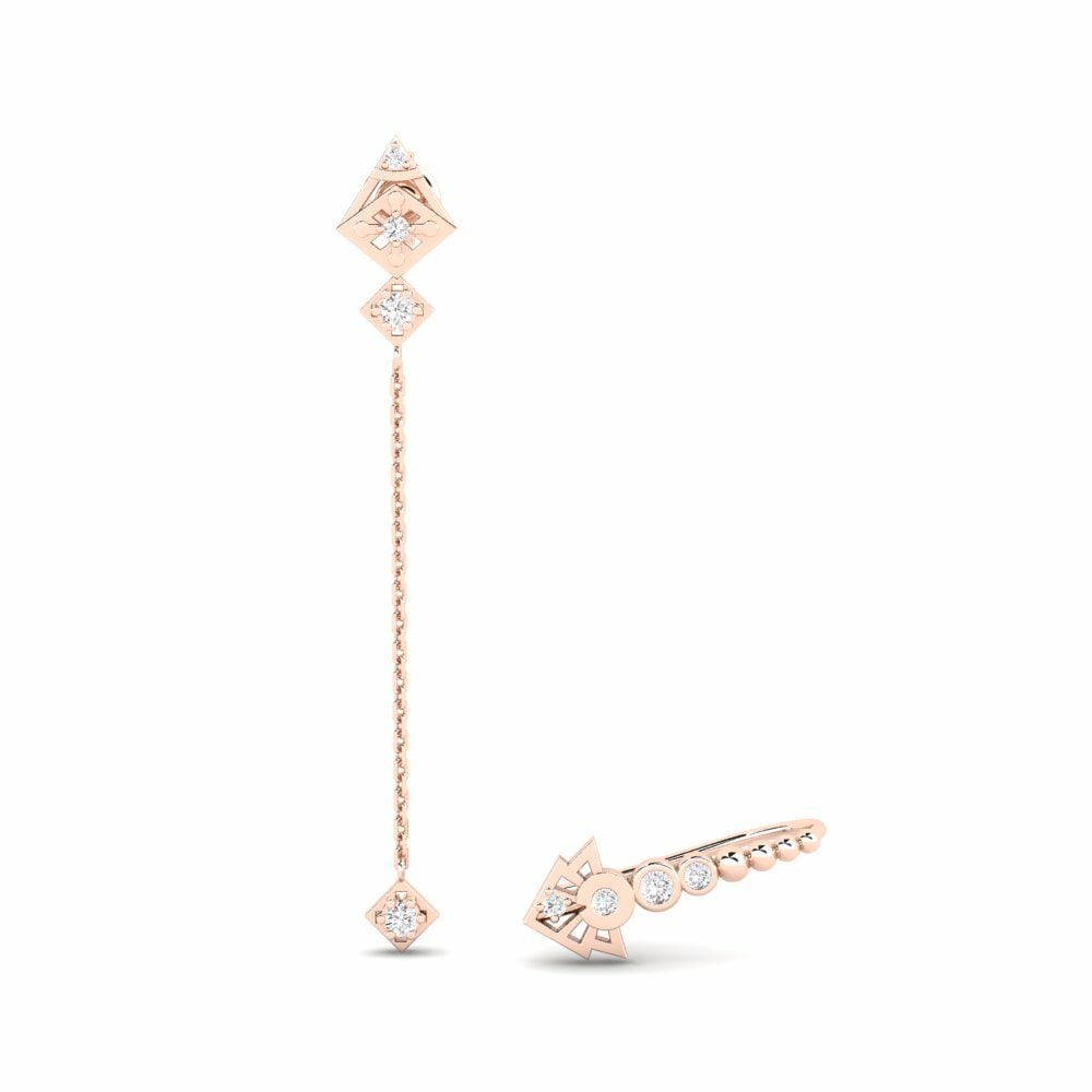 14K Rood Goud Dames Oorbellen Larolina