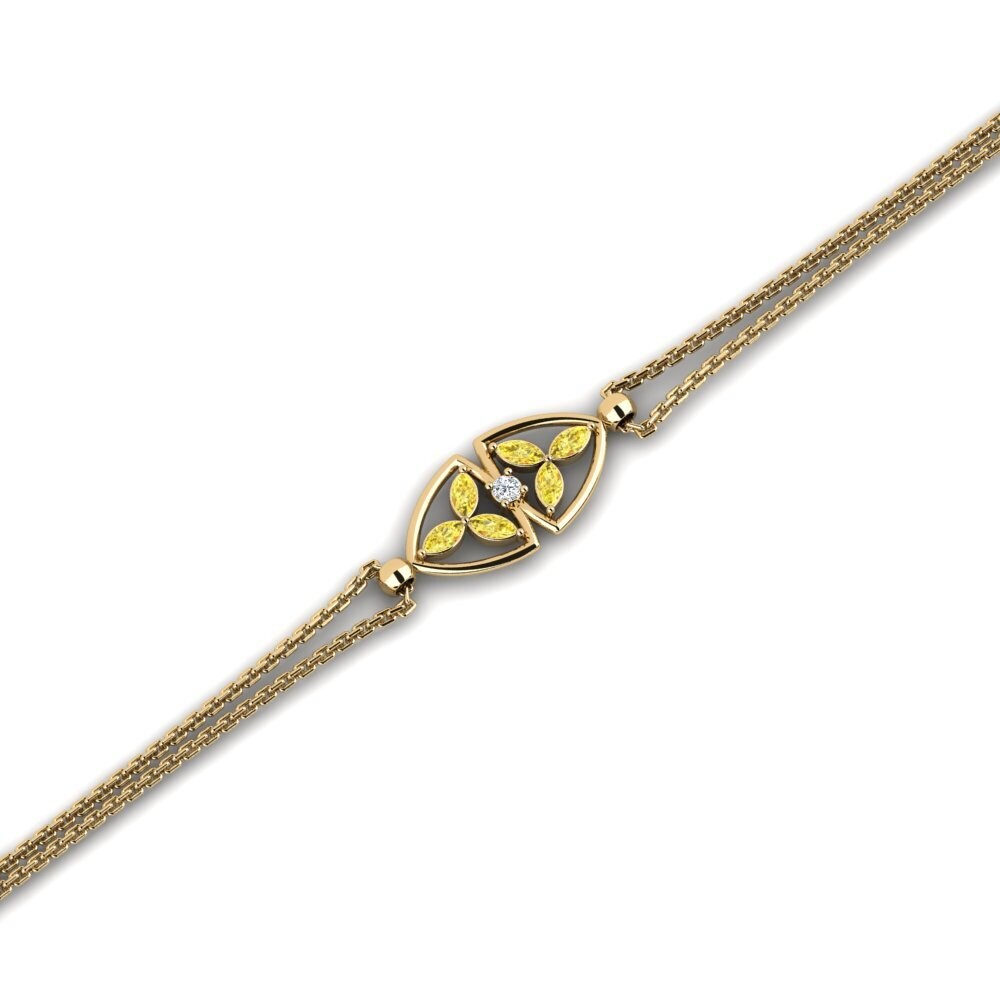 Marquise Yellow Sapphire Women's Bracelet Laronear