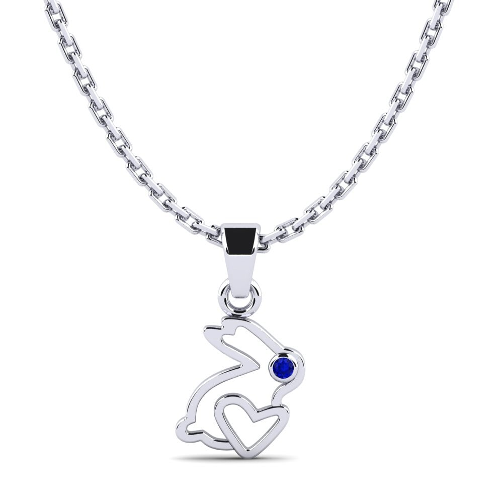 Plata 925 Zafiro Colgante para Niño Larrick