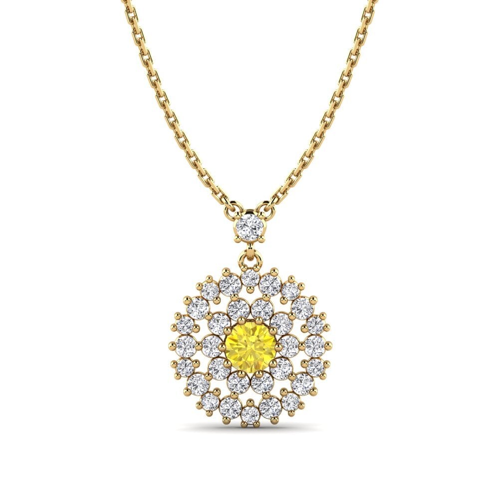 Zafiro amarillo Collar de Mujer Larsa