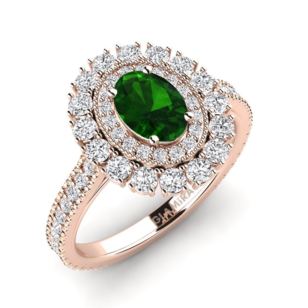 Green Tourmaline Engagement Ring Lasala