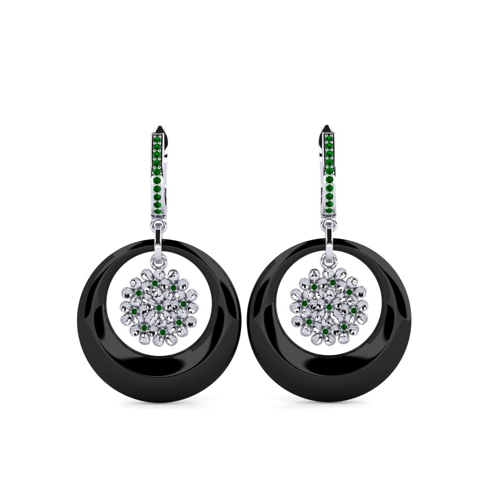 950 Platinum Green Zirconia Women's Earring Lashaunda