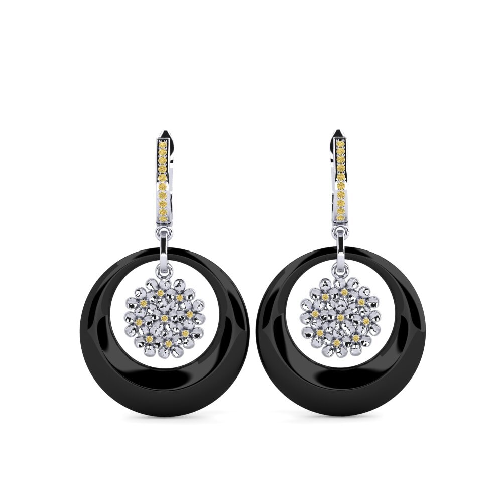 14ct White Gold Yellow Diamond Women's Earring Lashaunda