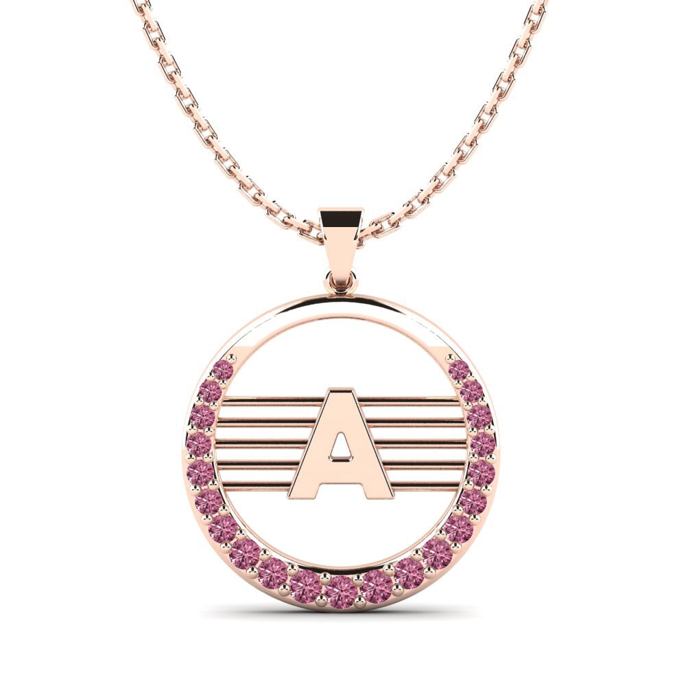 Rotgold 585 Rhodolit-Granat Damen anhänger Lashon A