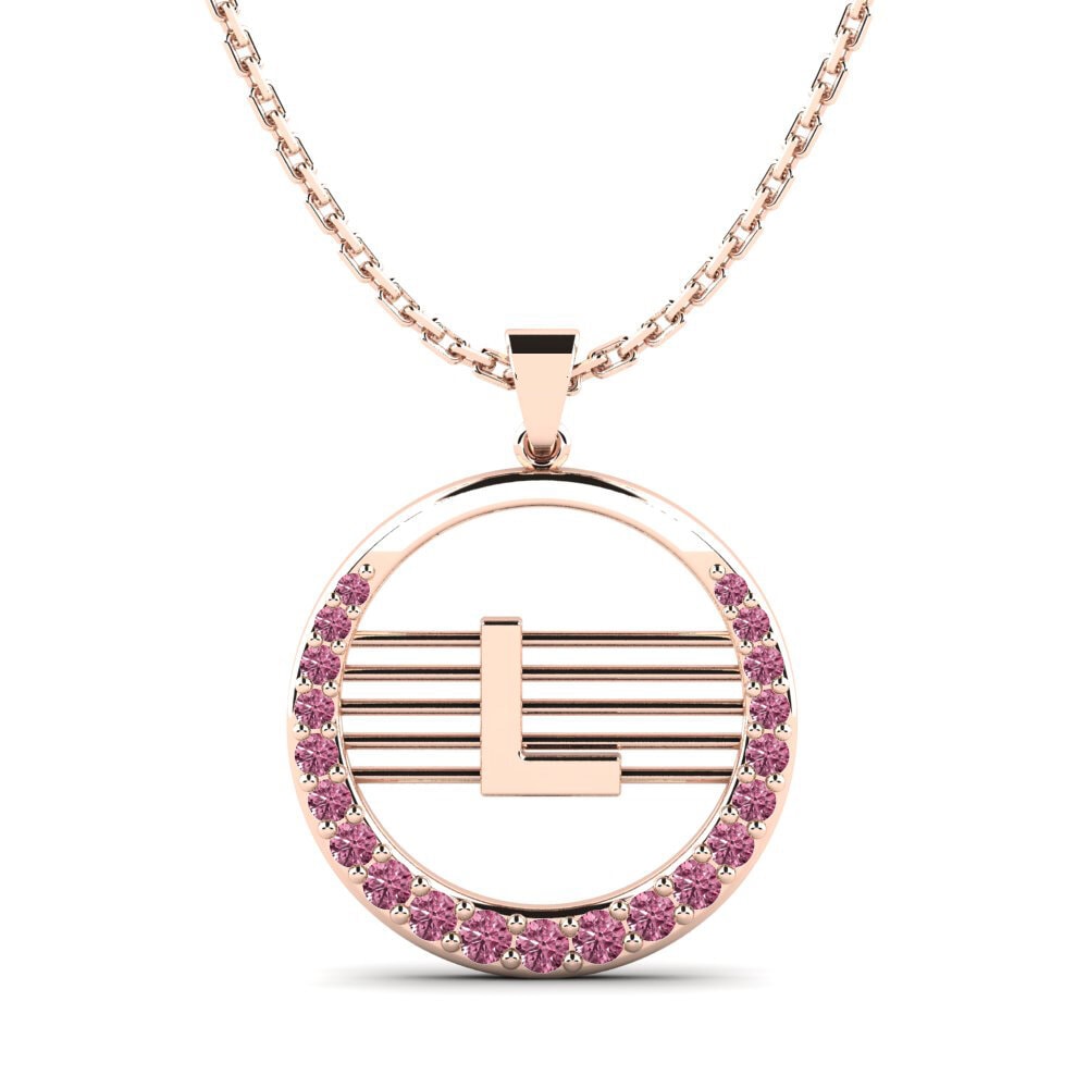 Rotgold 585 Rhodolit-Granat Damen anhänger Lashon L
