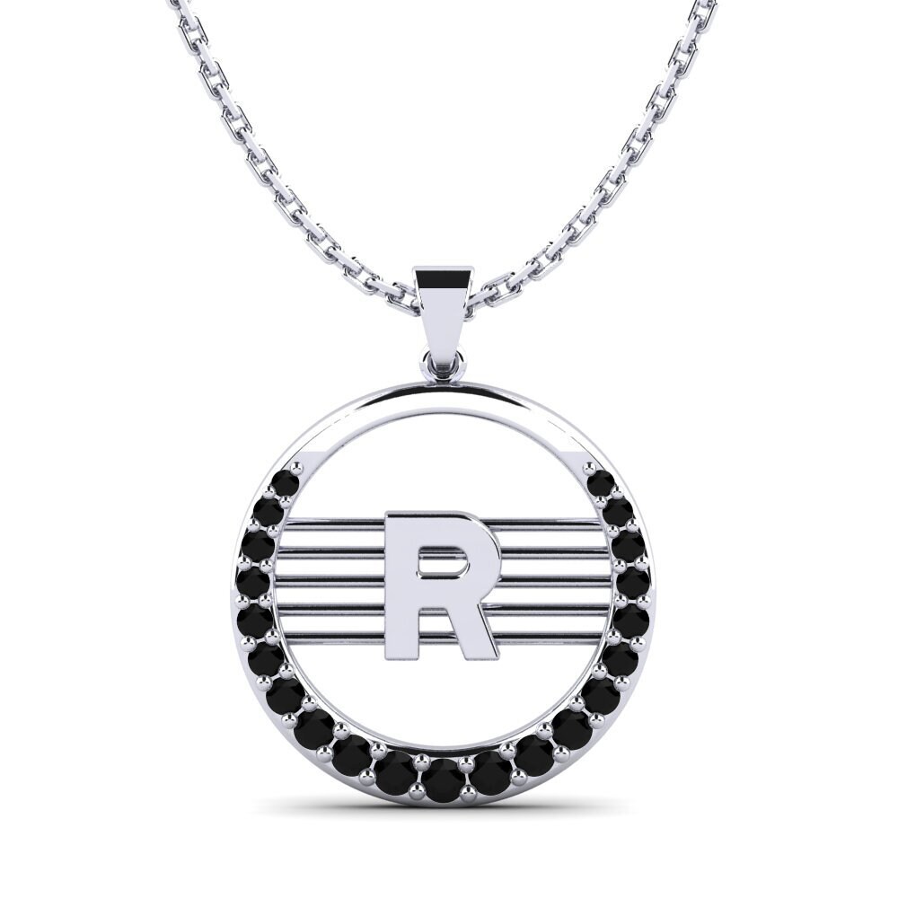 Schwarzer Onyx Damen anhänger Lashon R